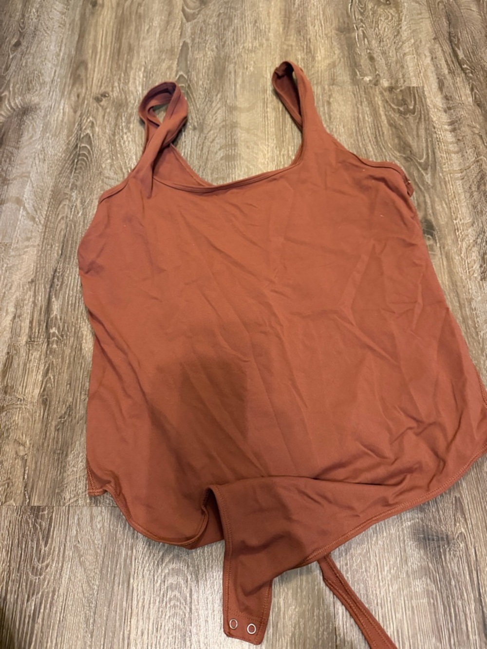 Abercrombie & Fitch Burnt Orange Scoop Neck Bodysuit